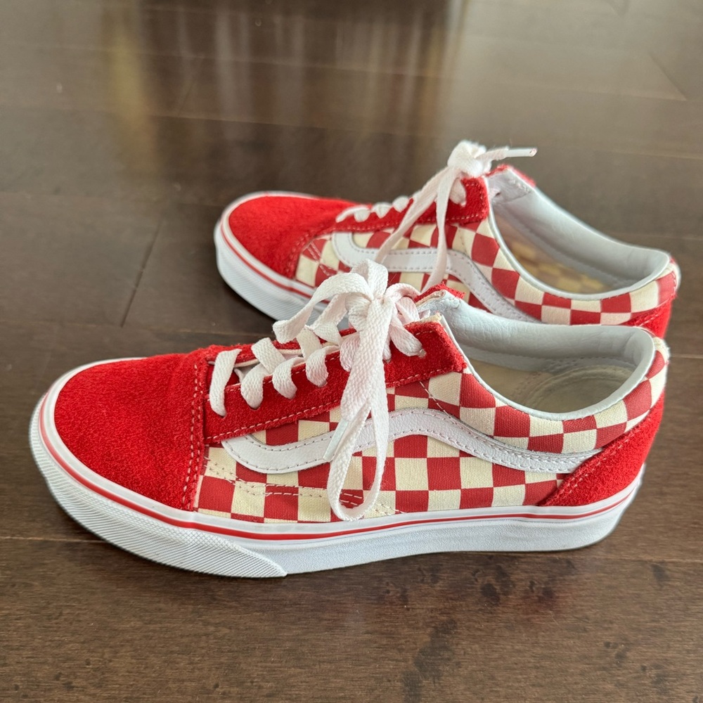 Red Checkered Vans